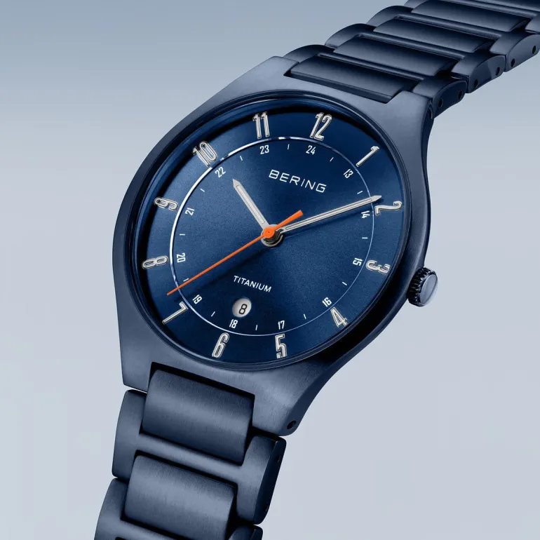 Bering Mens Watch | Titanium | Matte Blue | 11739797 | Altman Luggage