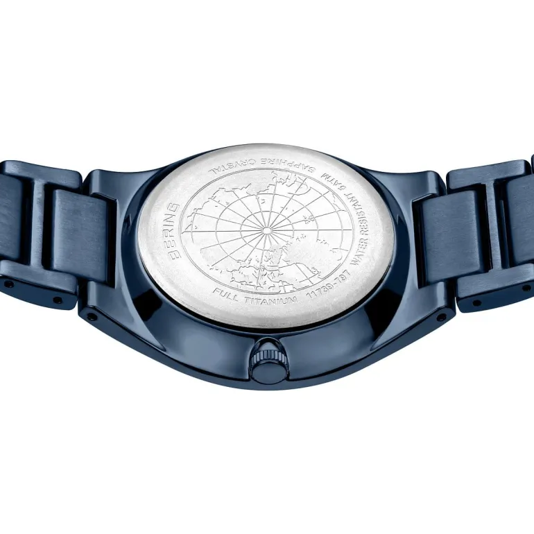 Bering Mens Watch | Titanium | Matte Blue | 11739797 | Altman Luggage