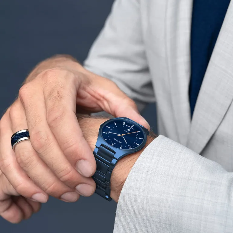 Bering Mens Watch | Titanium | Matte Blue | 11739797 | Altman Luggage