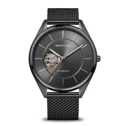 Bering Mens Watch Automatic polished brushed Grey Grey Dial 16743377