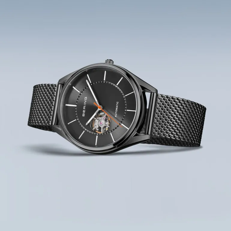 Bering Mens Watch Automatic polished brushed Grey Grey Dial 16743377