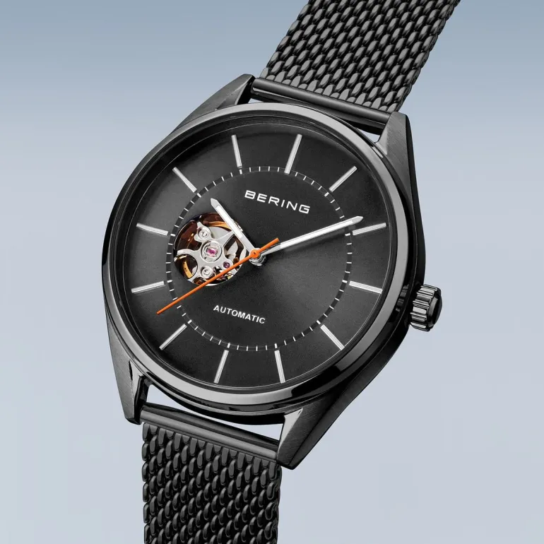 Bering Mens Watch Automatic polished brushed Grey Grey Dial 16743377
