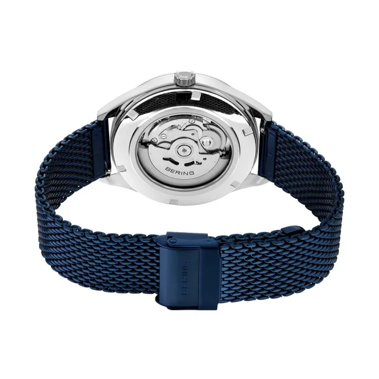 Bering Mens Watch Automatic polished brushed silver Blue Dial 16743307