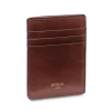 Bosca Deluxe Front Pocket Wallet Old Leather Dark Brown