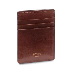 Bosca Deluxe Front Pocket Wallet Old Leather Dark Brown