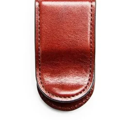 Bosca Leather Covered Money Clip Amber | Altman Luggage | Wallet Sale