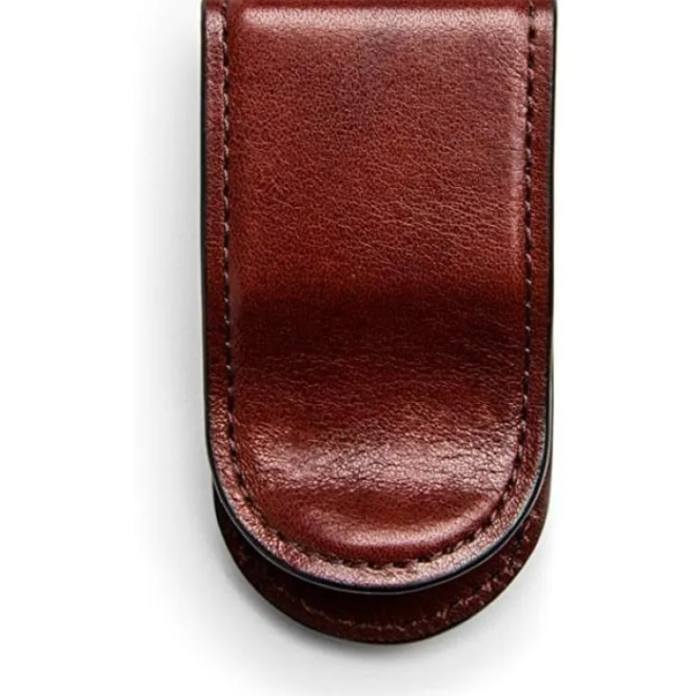 Bosca Leather Covered Money Clip Brown | Altman Luggage | Wallet Sale