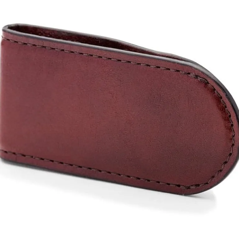 Bosca Leather Covered Money Clip Brown | Altman Luggage | Wallet Sale