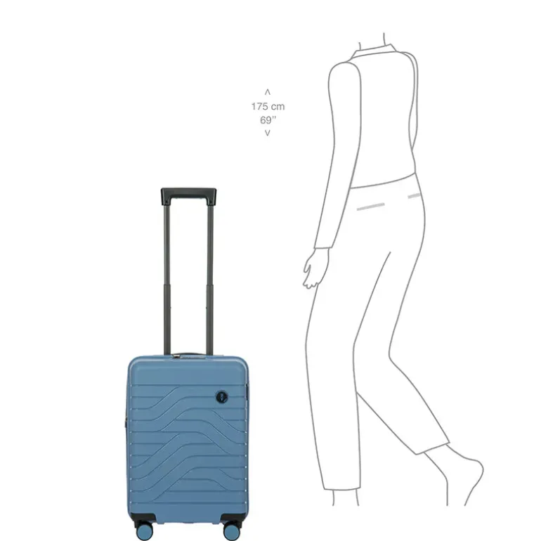 Bric's B/Y Ulisse 21" Expandable Spinner Grey Blue