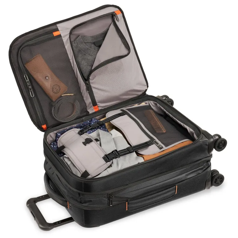 Briggs and Riley ZDX Domestic Carry on Expandable Spinner Black