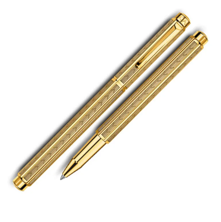 Caran D' Ache | Caran D' Ache Ecridor Chevron Gold Rollerball Pen | Pen Sale
