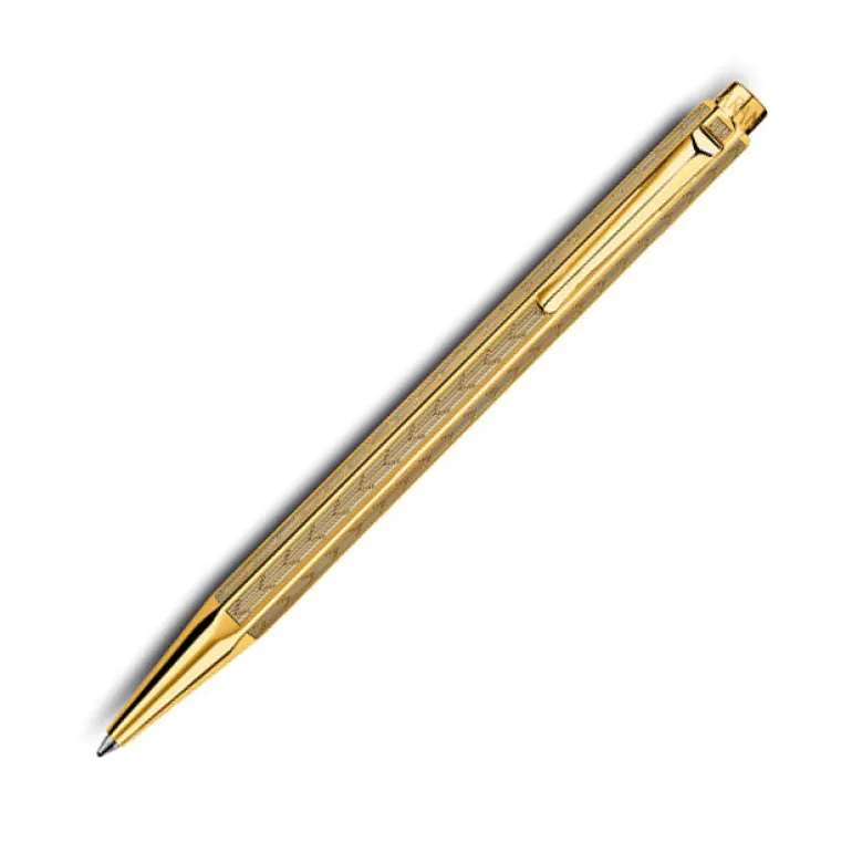 Caran D' Ache | Caran D' Ache Ecridor Chevron Gold Ballpoint Pen | Pen Sale