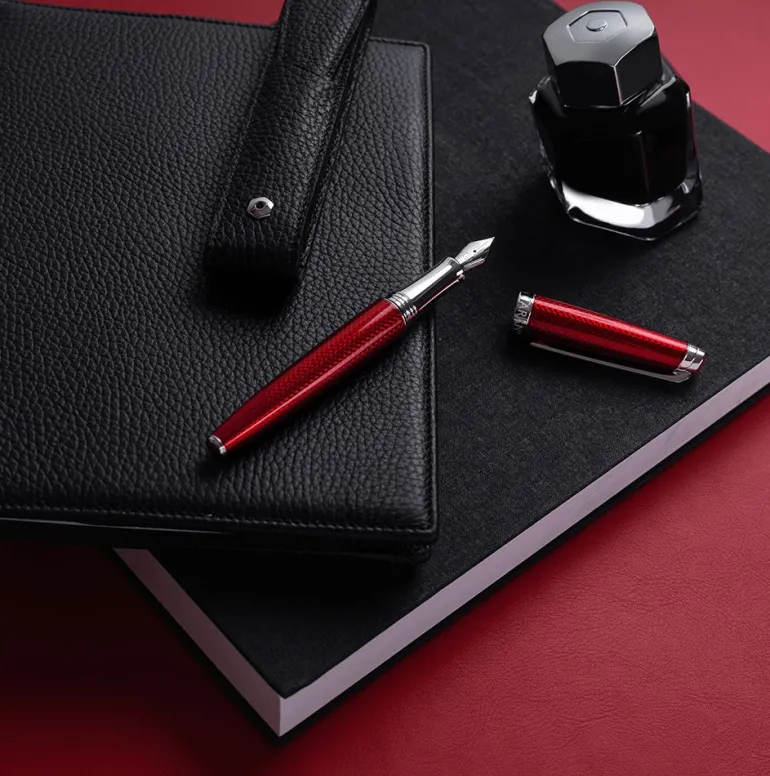 Caran D Ache Leman Carmine Red Fountain Pen | Altman Luggage Sale