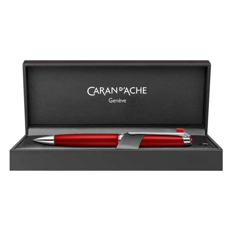 Caran D Ache Leman Carmine Red Ballpoint Pen | Altman Luggage Sale