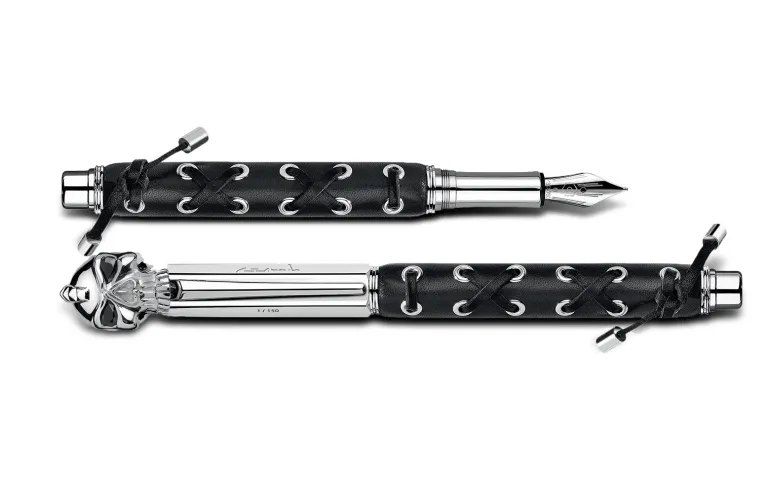 Caran d Ache Varius Ebony Silver Plated Rhodium Coated Fountain Pen