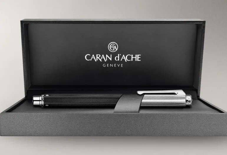 Caran d Ache Varius Runracer Silver Rhodium Coated Ballpoint Pen