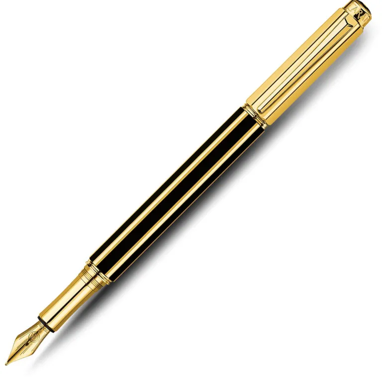 Caran dAche Varius China Black Gold Plated Fountain Pen Sale
