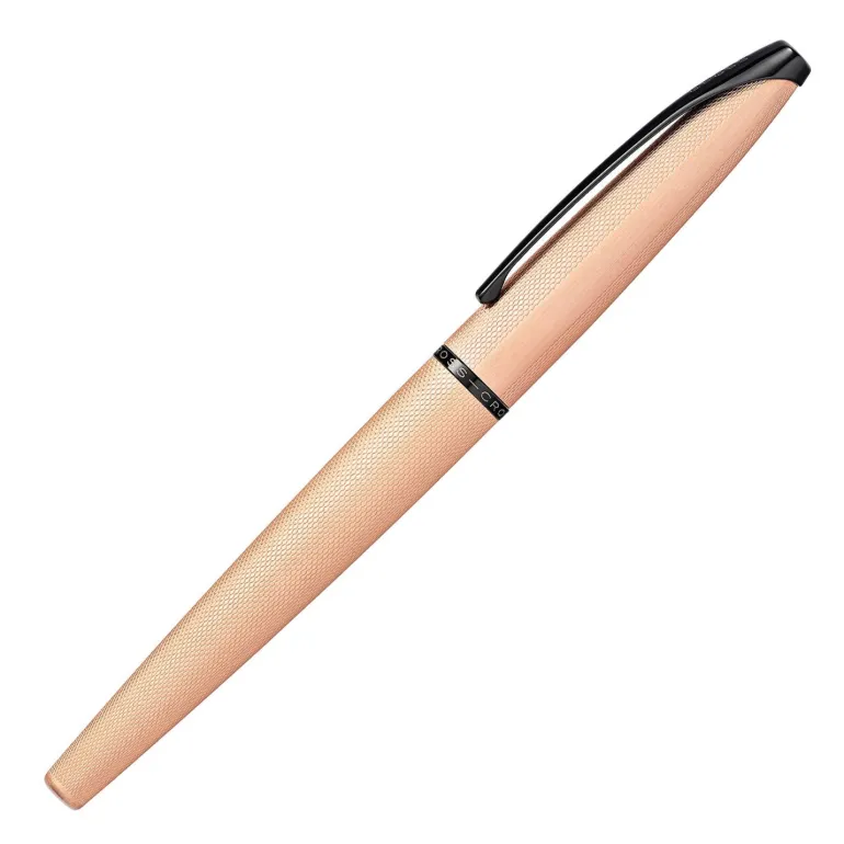 Cross ATX Brushed Rose Gold Rollerball Pen | Altman Luggage