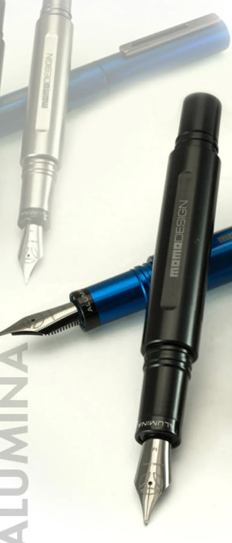 Delta MOMO Design Alumina Fountain Pen Anodized Aluminum Black