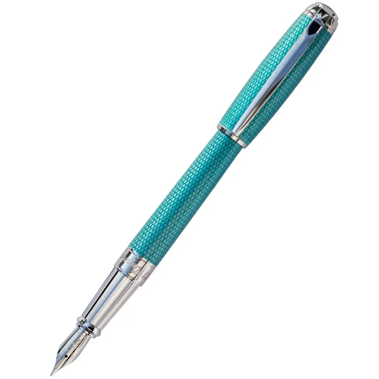Dupont Line D Diamond Guilloche Fountain Pen Aquamarine Altman Luggage