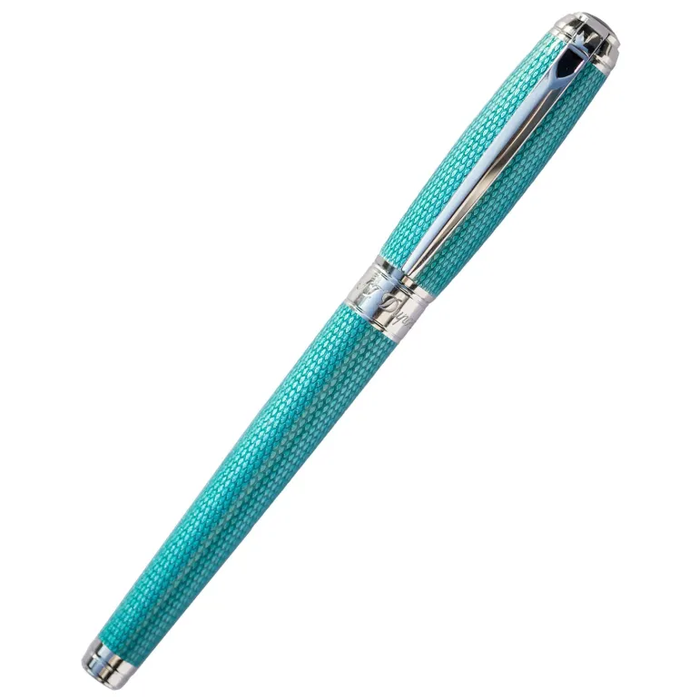 Dupont Line D Diamond Guilloche Fountain Pen Aquamarine Altman Luggage