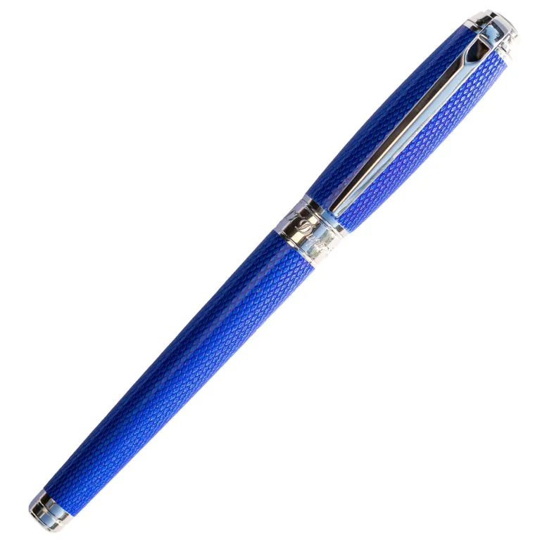 Dupont Line D Diamond Guilloche Rollerball Pen Sapphire Altman Luggage