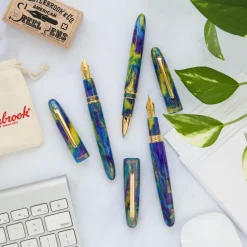 Esterbrook Estie Peacock ESPP17 Regular Size Gold Trim Rollerball Pen