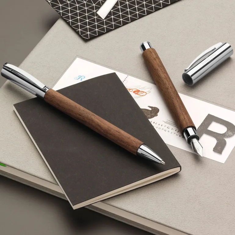 Faber Castell Ambition Walnut Wood Ballpoint Pen | Altman Luggage Sale