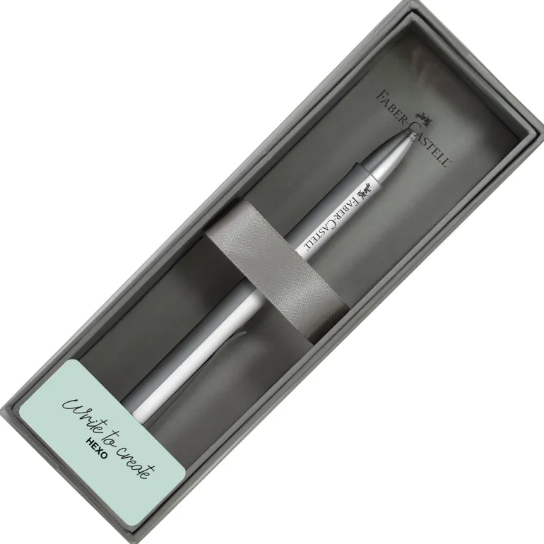 Faber Castell Hexo Ballpoint Pen Silver | Altman Luggage on Sale