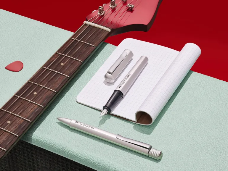 Faber Castell Hexo Fountain Pen Silver | Altman Luggage on Sale