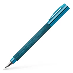 Faber Castell Limited Edition Blue Wood Fountain Pen | Pen Sale