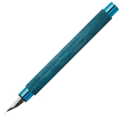 Faber Castell Limited Edition Blue Wood Fountain Pen | Pen Sale