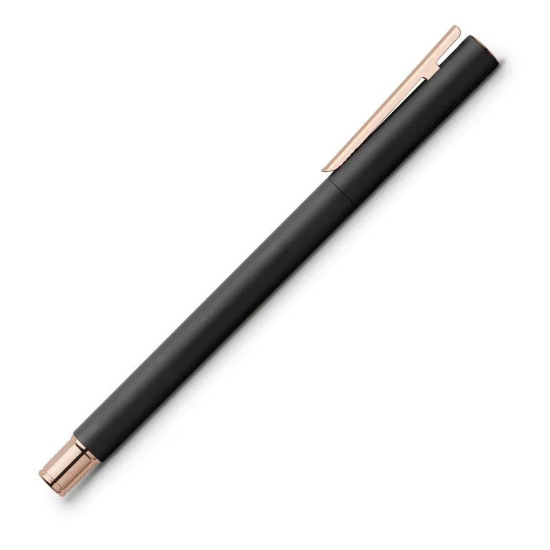 Faber-Castell NEO Slim Rollerball Pen Black Matte with Rose Gold