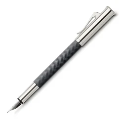 Graf Von Faber Castell Guilloche Fountain Pen Cisele Anthracite