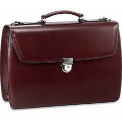 Jack Georges | Elements Collection Triple Gusset Flap Over Leather Briefcase 4403 | Altman Luggage