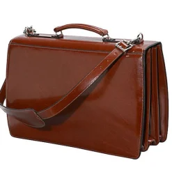 Jack Georges | Elements Collection Triple Gusset Flap Over Leather Briefcase 4403 | Altman Luggage