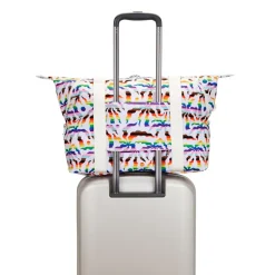 Kipling Art M Printed Tote Bag Rainbow Palm | Altman Luggage