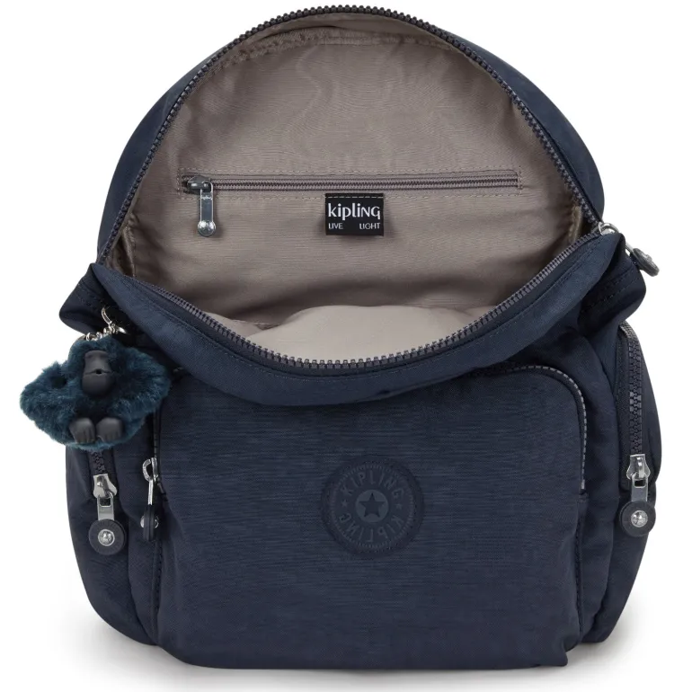 Kipling City City Zip Small Backpack Blue Bleu | Altman Luggage