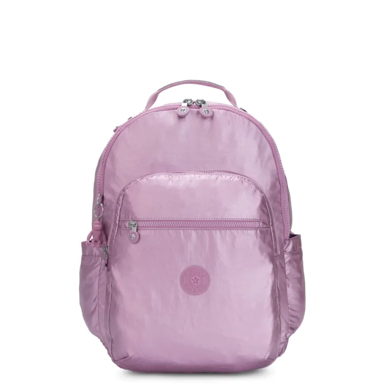 Kipling Seoul Extra Large Metallic Berry 17 Laptop Backpack | Altman Luggage