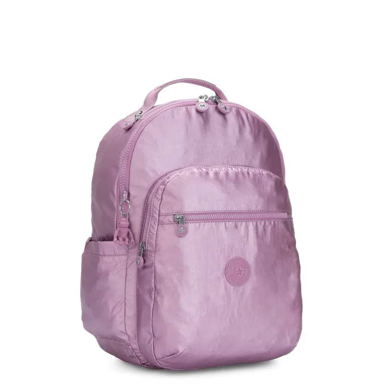 Kipling Seoul Extra Large Metallic Berry 17 Laptop Backpack | Altman Luggage