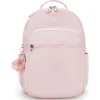 Kipling Seoul Large Metallic Pink Shine Laptop Backpack | Altman Luggage
