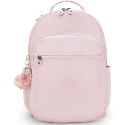 Kipling Seoul Large Metallic Pink Shine Laptop Backpack | Altman Luggage