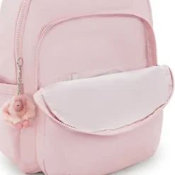 Kipling Seoul Large Metallic Pink Shine Laptop Backpack | Altman Luggage