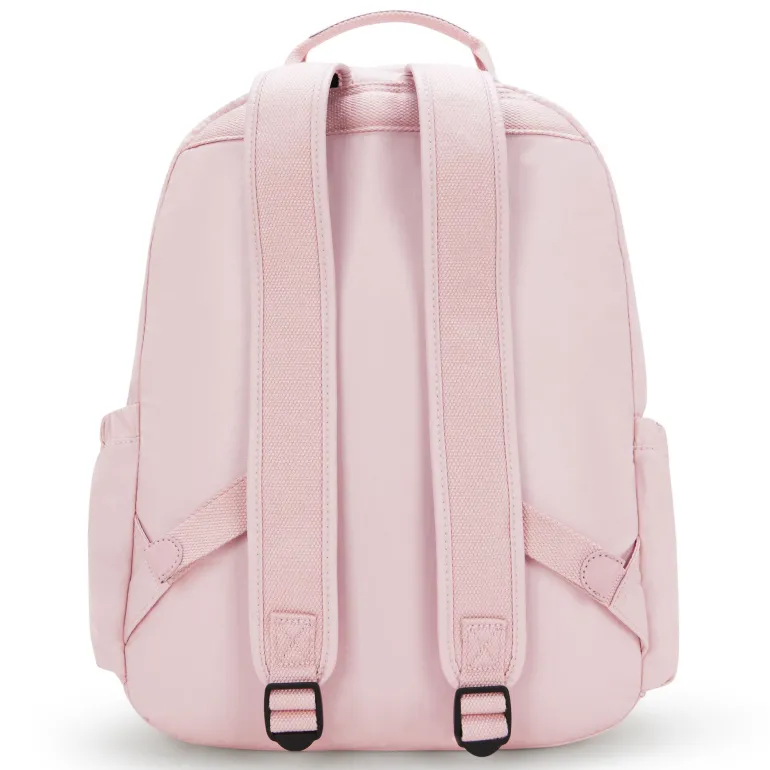 Kipling Seoul Large Metallic Pink Shine Laptop Backpack | Altman Luggage