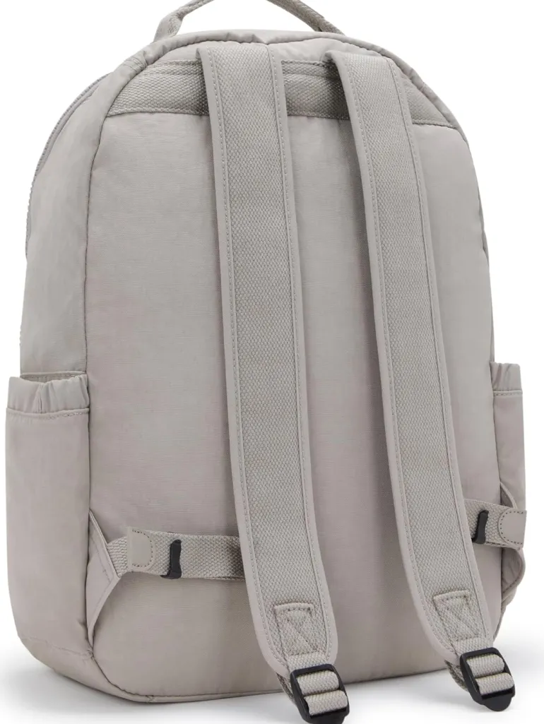 Kipling Seoul Large Nylon Laptop Backpack Grey Gris | Altman Luggage