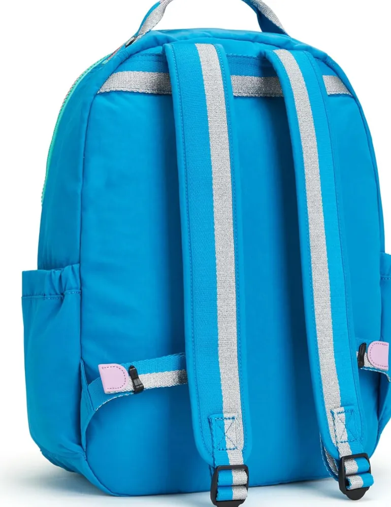Kipling Seoul Large Nylon 15 Laptop Backpack Azure Sky Blue