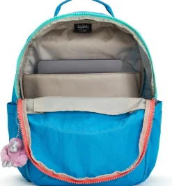 Kipling Seoul Large Nylon 15 Laptop Backpack Azure Sky Blue