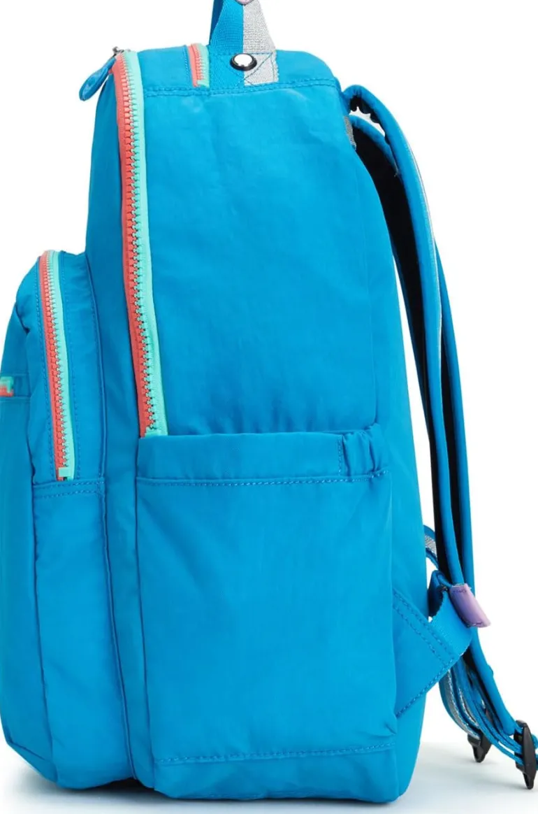 Kipling Seoul Large Nylon 15 Laptop Backpack Azure Sky Blue
