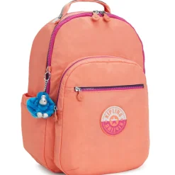 Kipling Seoul Large Nylon 15 Laptop Backpack Cool Coral Shade