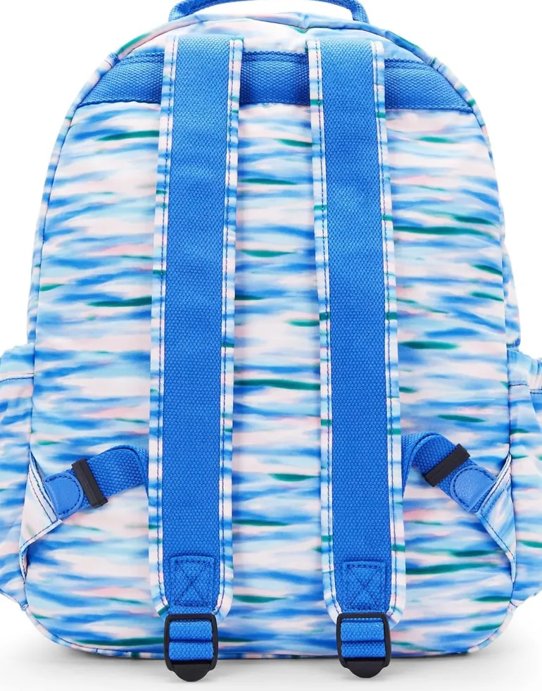 Kipling Seoul Large Printed 15 Laptop Backpack Diluted Blue
